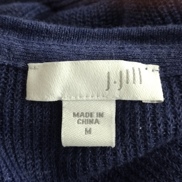 J. Jill Linen Blend Knit Lagenlook Women's V-Neck Sweater - Picture 12 of 13
